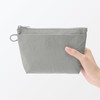 MUJI 84475689 Wrinkle Nylon Pouch with Gusset, Gray, M, Approx.