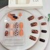 Tyuimhx Leopard Print Press on Nails Medium Square Fake Nails
