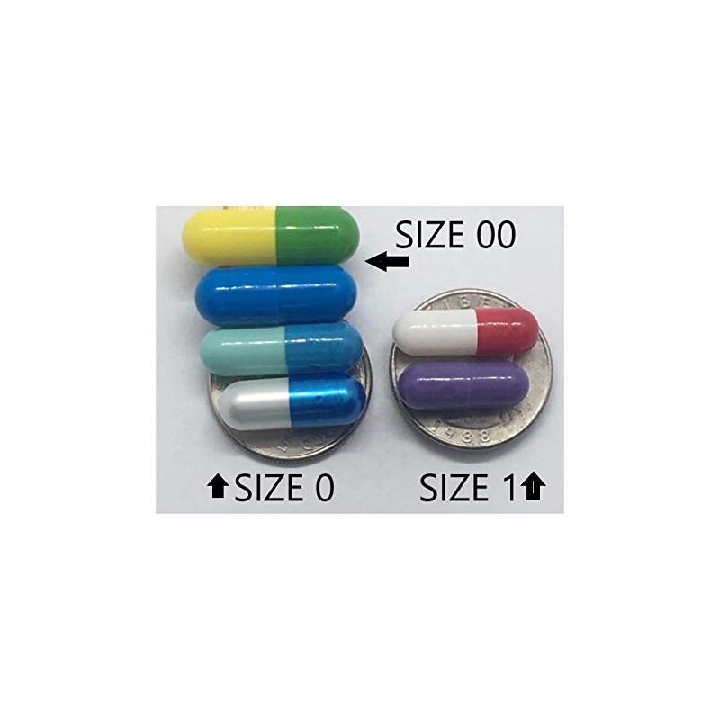 Empty Gelatin Capsules Size 0 Yellow Gold (500)