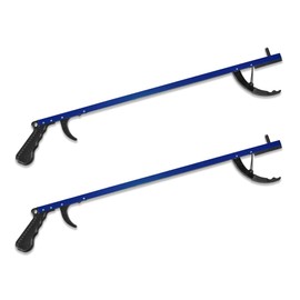 Rehabilitation Advantage Blue Aluminum Reacher Grabber with Magnetic Tip, Set of 2