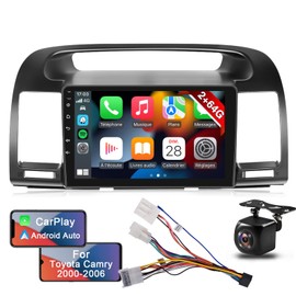 Android 13 Car Stereo for Toyota Camry 2000 2001 2002 2003 2004 2005 2006 9inch Touchscreen Radio with Carplay | Android Auto | Hi-Fi | Mirror Link+Backup Camera and Mic [2+64G]