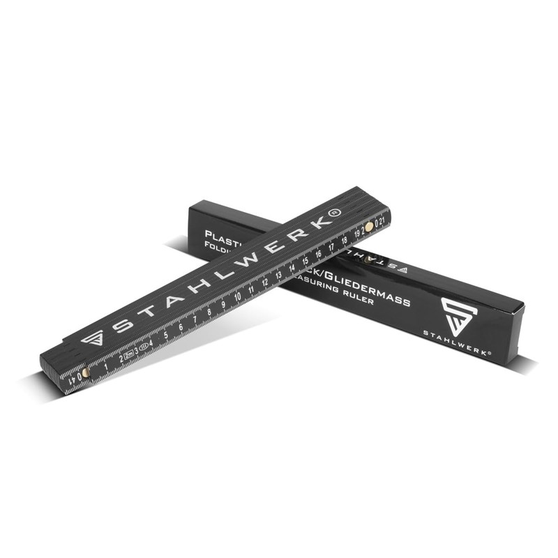 STAHLWERK Ruler Set of 3 2 Metres Precise Plastic Folding