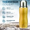 Thermos Flask 350 ml - Bamboo: High Quality Stainless Steel