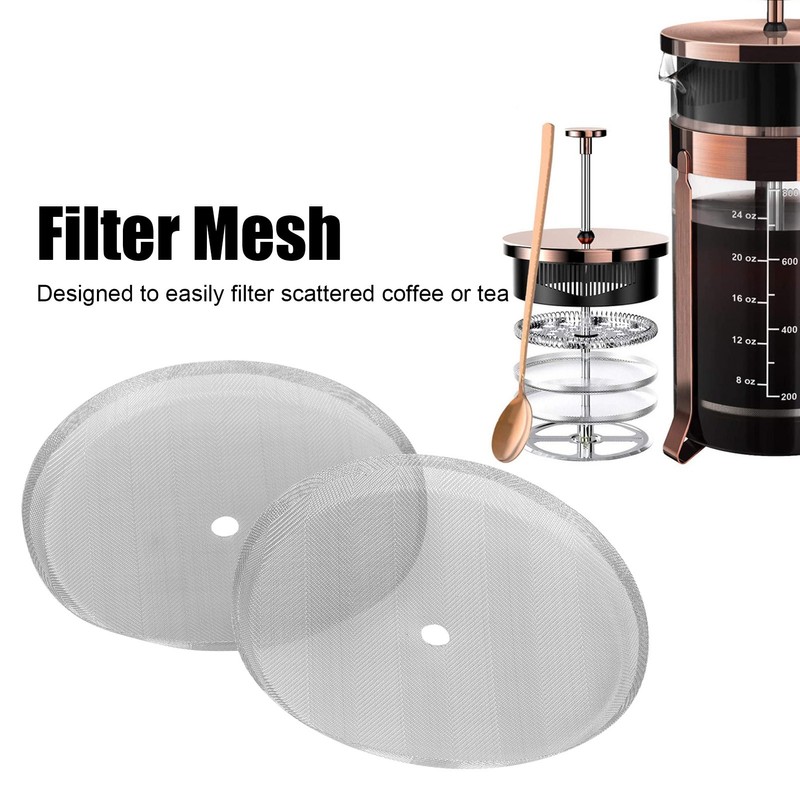 10Pcs Reusable 304 Stainless Steel Filter Mesh for 1000mm Coffee