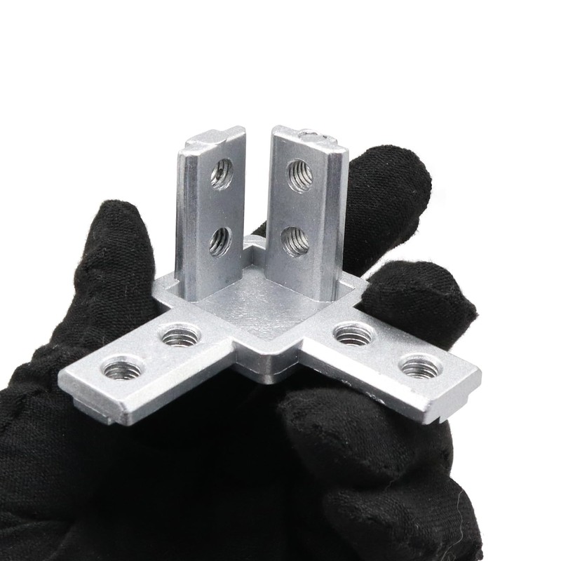 BLCCLOY 8Pcs 10 Series Aluminum Extrusion Profile Tri Bracket 3-Way