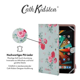 VQ Universal Tablet Case for 7 and 8 Inch Tablets, Stand Folio Tablet Case with 3 Adjustable Angles and Designer - Cath Kidston Antique Rose