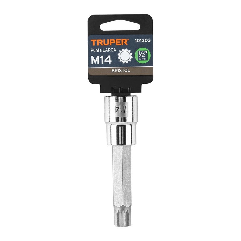 Truper D-1214-BL Dado Punta Larga Bristol M14, Cuadro 1/2"