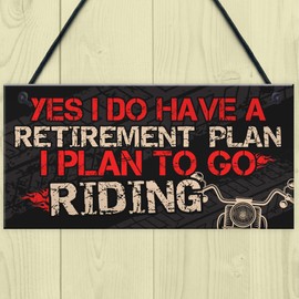 RED OCEAN BIKE MOTORCYCLE Sign Man Cave Hanging Plaque Gifts For Dad Grandad Brother Gifts For Men Retirement Keepsake