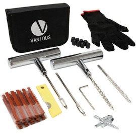 various Puncture Repair Kit 37 Pieces Tubeless Motorcycle Car Bike Tyre Puncture Repair Kit with Tyre Valve Caps