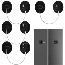New Upgraded Fridge Door Locks, Windspeed 4 Pack Refrigerator Lock Combination Lock for Fridge Door Lock Safety First Freezer Lock for Upright Freezer Lock