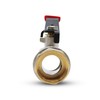 DOJA Barcelona Ball valve with lever handle, red, 1/2 inch,