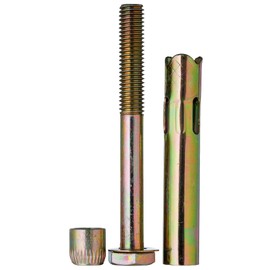 YoiYee M12 Expansion Bolts, Heavy Duty Anchors for Concrete and Masonry, 100mm Length, Zinc Plated Steel, Easy Installation and Secure Hold for Construction and Industrial Applications, Set of 4
