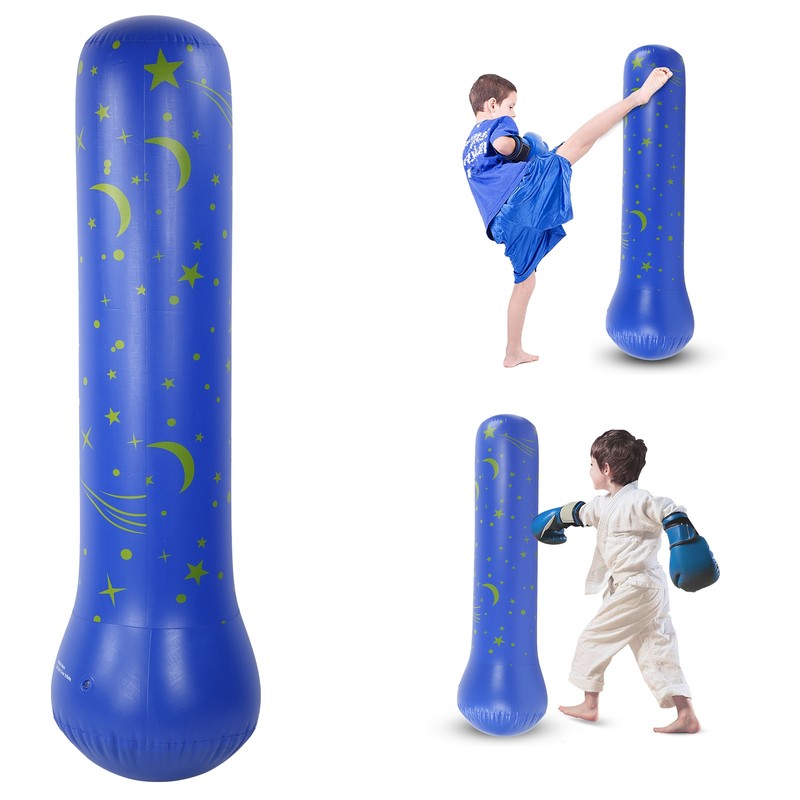 160cm Thickening Inflatable Standing Boxing Bag Folding Punching Bag PVC