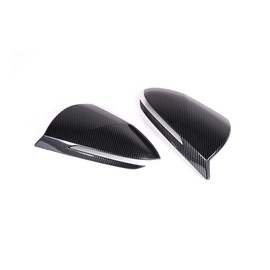 Lcojicep ABS Car Door Side Mirror Cover Trim Compatible with Hyundai Tucson/Santa Cruz 2022+ Side Rearview Mirror Cap Cover Exterior Protective Decoration Accessories (Carbon Fiber Pattern)