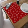 SHSEEN Christmas Placemats Set of 4, 12x18 Inch Linen Red