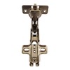 Full Overlay Cabinet Hinge, 35mm, 190-Degree, Steel BZP, Slide-On Cruciform