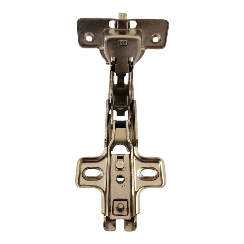 Full Overlay Cabinet Hinge, 35mm, 190-Degree, Steel BZP, Slide-On Cruciform