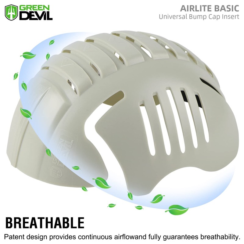 GREEN DEVIL Universal Bump Cap Insert for Baseball Caps Vented