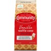 Community Coffee Vanilla Waffle Cone, Ice Cream Flavored Ground Coffee,