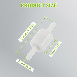 EPLZON 3/8" Plastic One Way Barb Hose Inline Check Valve Non Return For Fuel Oil Water Air(pack of 3pcs)