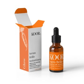 KOOR GLOW - Suero Brillo Instantneo con Aceite de Zanahoria y Aceite de Pepita de Calabaza  Frmula Revitalizante e Hidratante para una Piel Radiante  