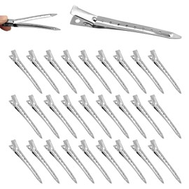Pack of 50 Hair Clips, Hairdresser 3.54 Inch Hair Clips, Women's Clips, Silver Duck Bill Hairdresser Hair Clips, Metal Hair Clips for Women Girls Hairdressing Salon Hair Styling