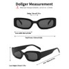 Dollger Rectangle Sunglasses for Women Men Trendy Retro Y2k Sunglasses