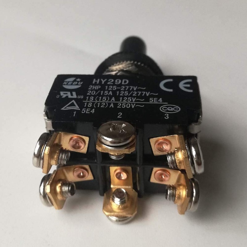 HY29D 6Pins Toggle Switch KEDU ON-Off-ON Toggle Switches with Silicone