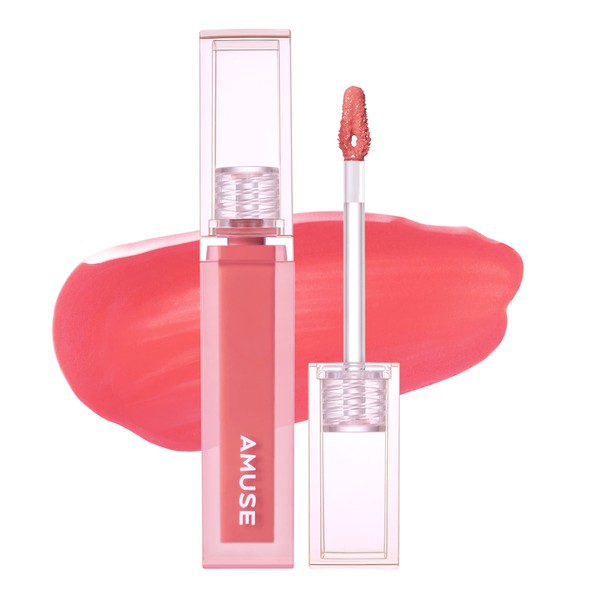 AMUSE Dew Tint Genuine Lip Tint, Korean Cosmetics, Lipstick, Lip Gloss, Makeup, Vegan, Dew Tint 02 Breeze (Pinky Rose)