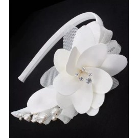 ivory organza Tiaras Bridesmaid Headbands Princess Girls and womens Tiara /4413