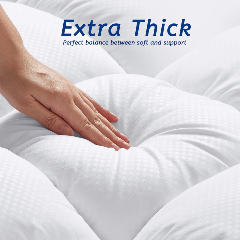 Queen Size Mattress Topper for Back Pain, Cooling Extra Thick