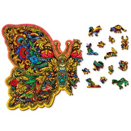 Wooden City Mariposa de Colores Rompecabezas de Madera 250 Piezas