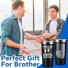 DOEARTE Brother In Law Gifts - Birthday, Fathers Day, Christmas Gifts For Brother In Law - Cool Brother In Law Gifts From Sister In Law - 20oz Brother In Law Tumbler