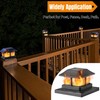 Dynaming Solar Flame Post Cap Lights Outdoor, Solar Powered Fence
