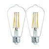 GE Lighting Vintage Edison Style LED Light Bulbs, 6 Watt