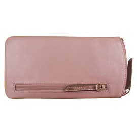 ili New York - Leather Eyeglass Case -Zippered Enclosure Eyeglass Case w/Frame Silhouette Embellishment (Blush/Rose)