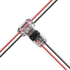 48 Pack Wire Connector Low Voltage 2 Pin 2 Way Automotive Universal Compact Splice Connectors for Wiring Electrical LED Strip