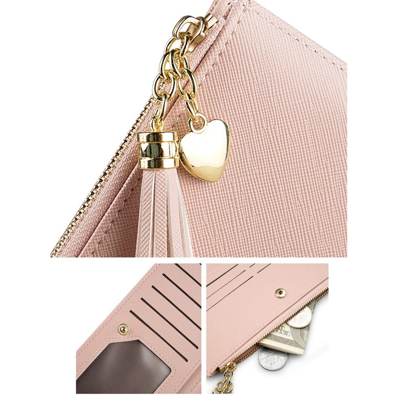 Womens Wallet Cute Elegant Long Slim Card Holder Case Minimalist
