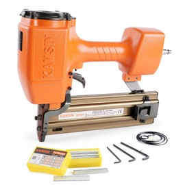 KAMSIN ST64 14 Gauge Pneumatic Concrete T Nailer with 400 PCS 3/4" Concrete T Nails, 3/4" to 2-1/2" Concrete Nail Gun for Heavy Duty Concrete Nailing, Decking, Subflooring, Siding, and Soffits