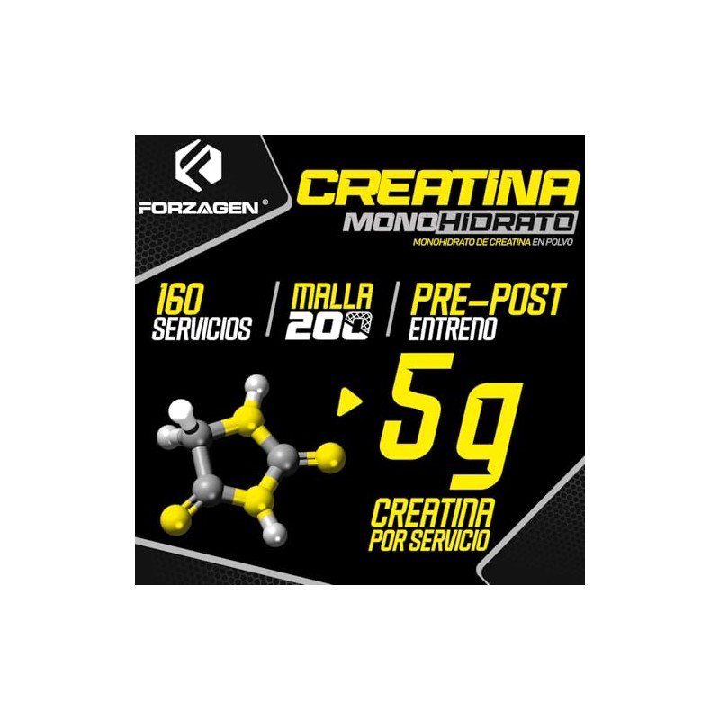 Forzagen | Creatina Monohidrato de Alta Pureza | 5 g