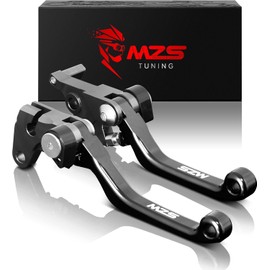 MZS Black Dirt Bike Brake Clutch Levers Pivot Adjustable CNC Compatible with YZ125 YZ250 YZ426F YZ450F 2001-2007 / YZ250F 2001-2006
