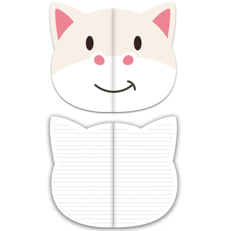 SIIXU Cute Animal Shaped Notebooks, 4 Pack A5 Lined Journal,
