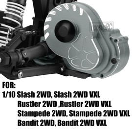 hopsupRC Metal Magnum 272R Assembled Transmission Upgrades Part for 1/10 Slash/Rustler/Stampede/Bandit 2WD VXL. Gearbox Transmission Bundle with Tooth Spur Gear Hops Up. #9495(Titanium)