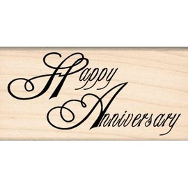 Stamps by Impression Happy Anniversary Rubber Stamp