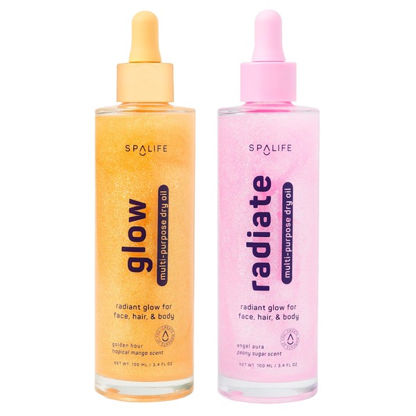 SpaLife Beauty Radiate & Glow Shimmer Oil Bundle – Dry