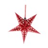 SOLUSTRE Pack of 5 Red Paper Star Lamp 45 cm