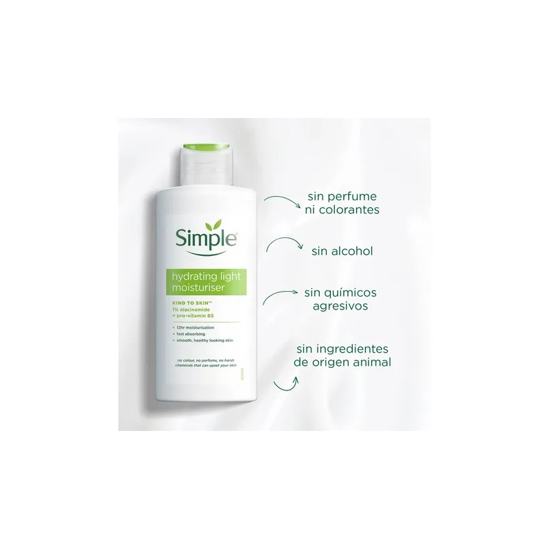 Crema Hidratante Facial Simple 125ml Piel Sensible Vegana