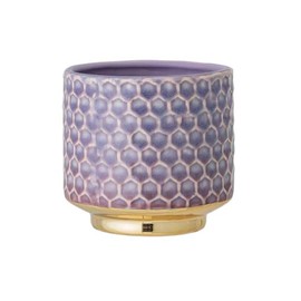 Nordring Ceramic Flower Pot Goldy - colorful Planter, Pot for plants, sukkulents Size S (10 cm ø) Dia 4-1/8", Stoneware, purple