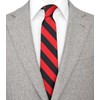 Striped Ties for Men, Regular Ties with Stripes (Red Black,