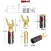 TUDOUZZZ Speaker Terminal Y Plug 4pcs Banana Plug Aluminum Metal